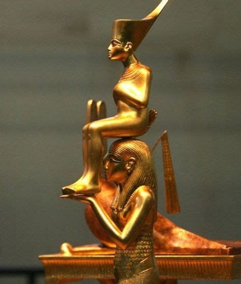 Menkheret Carrying Tutankhamun Golden Statues From Ancient Egyptian
