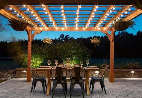 Inspirational Ideas Using Solar Lights In Your Pergola Design Gardeneu