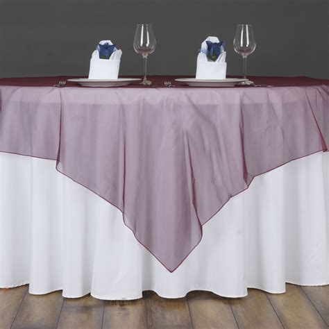 BalsaCircle X Sheer Organza Table Overlays Wedding Party Reception Catering Linens