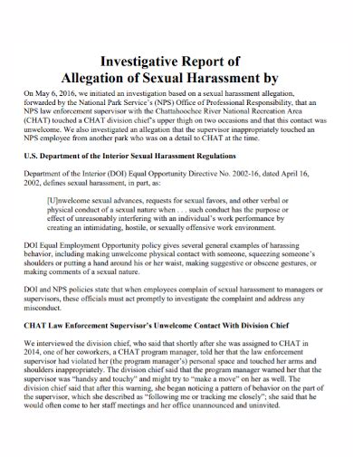 Free 10 Harassment Investigation Report Samples In Pdf Doc