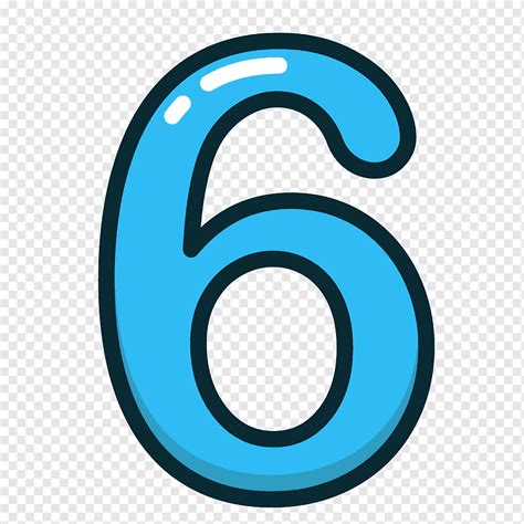 ícone Azul Número Números Seis Estudo Letras E Números Png Pngwing