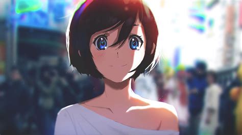 Desktop Wallpaper Beautiful And Cute Anime Girl Blue Eyes Original