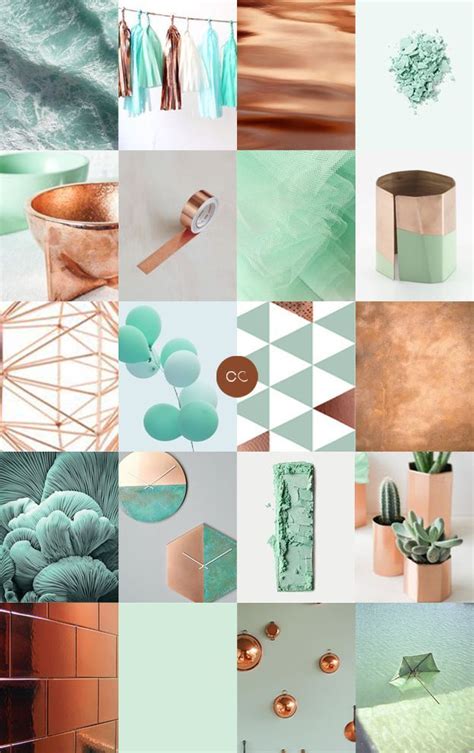 See more ideas about gold color palettes, color, rose gold color palette. Love this contemporary colour scheme. The copper and mint colors are the perfect pairing ...