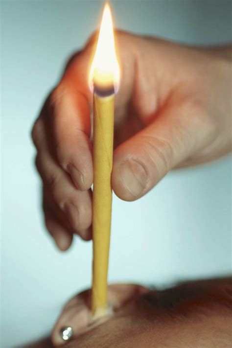 Bags of paraffin candle wax without stearin in pellet form. Ear candling: Safety and side effects
