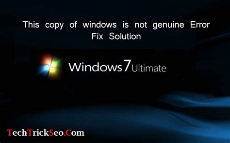 Solved How To Fix This Copy Of Windows Is Not Genuine Error 2021
