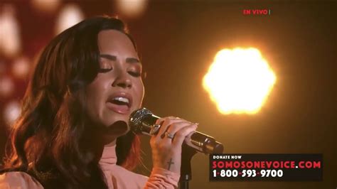 Demi Lovato Hallelujah One Voice Somos Live Youtube