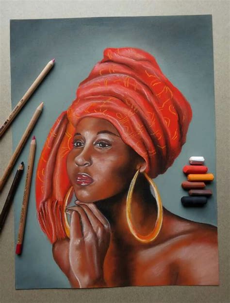 Pin By Wanda Jackson On Beautiful Black Art Portrait Art African