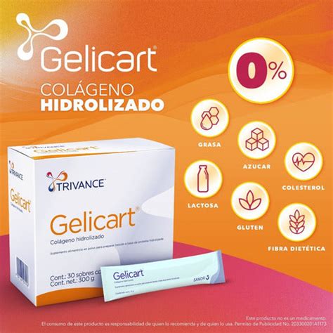 Gelicart Trivance Polvo De Colágeno Hidrolizado 30 Sobres— Abonitosmx