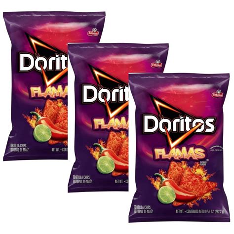 Doritos Flamas Flavor Tortilla Chips 925 Oz Bags Pack Of 3