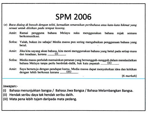 Rujukan spm (tingkatan 4 dan 5) : Laman Bahasa Melayu SPM: FORMAT SOALAN TATABAHASA KERTAS 2