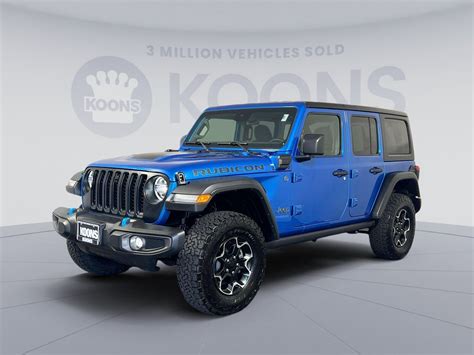 2022 Jeep Wrangler 4xe Unlimited Rubicon 29 Miles Hydro Blue Pearlcoat