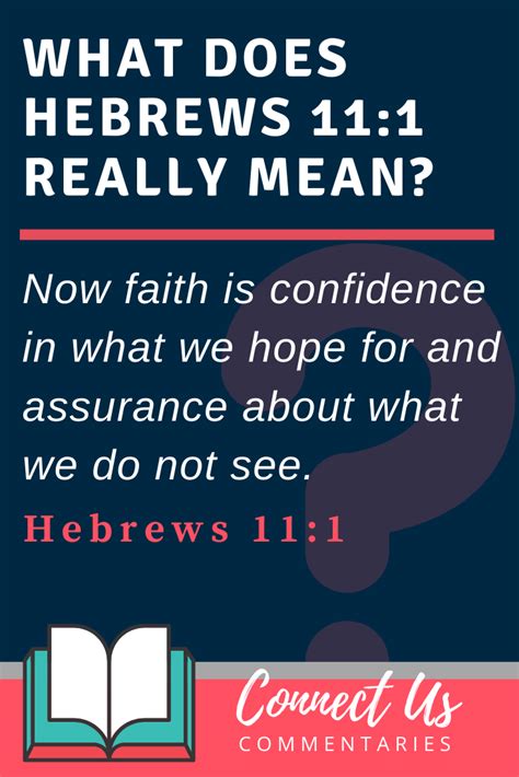 Faith is the substance of our hopes author: Hebrews 11:1 Meaning of Now Faith Is Confidence in What We ...