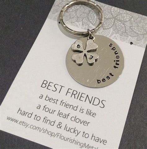Best Friend Keychain Best Friend T Personalized Initial Etsy