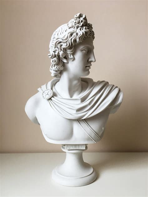 Apollo Bust Sculpture Greek Statue Of Apollo Belvedere Etsy In 2020