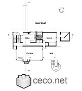 Autocad Drawing Villa Savoye Le Corbusier Ground Floor Plan Dwg