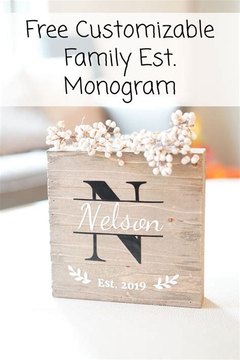 Download Free Monogram Template | Handmade home decor, Handmade home, Monogram