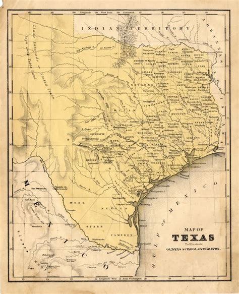 Old World Auctions Auction 115 Lot 290 Map Of Texas To Illustrate