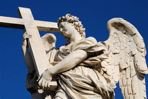 Sanktt Michael Staty Castel Sant Angelo Rome Arkivfoto Bild Av