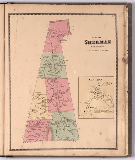 Town Of Sherman Fairfield County Connecticut Inset Sherman