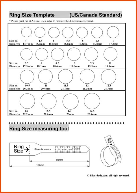 Ring Sizer Printable Free