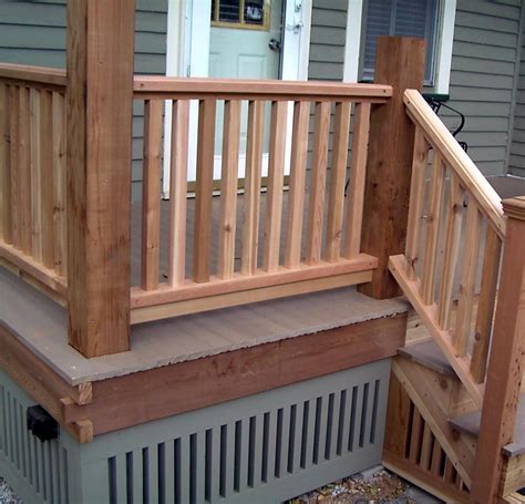 Cedar Porch Railing Designs Wood Porch Railings Porch Handrails Deck