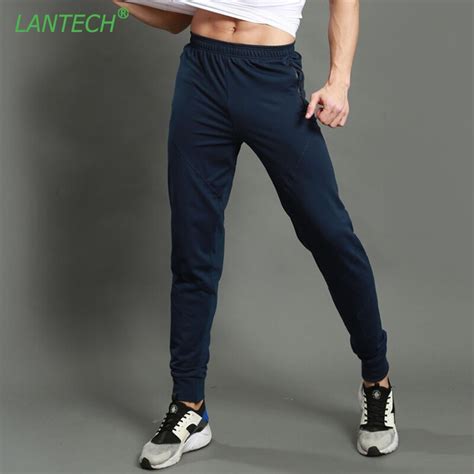 lantech men pants joggers training running sports sportswear fitness exercise pocket zipper gym