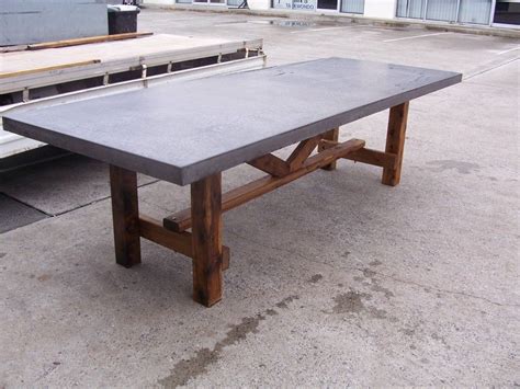 The cement barn manufactures some of the best patio table sets around! rustic patio table concrete top | STM Rectangular Miami ...