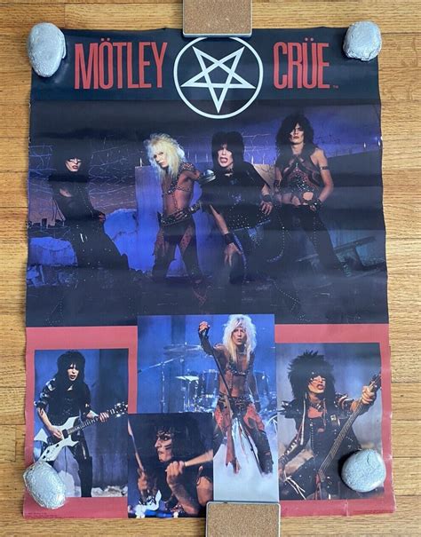 Motley Crue 1983 Poster Original Motley Crue Merchandise 20 X 28