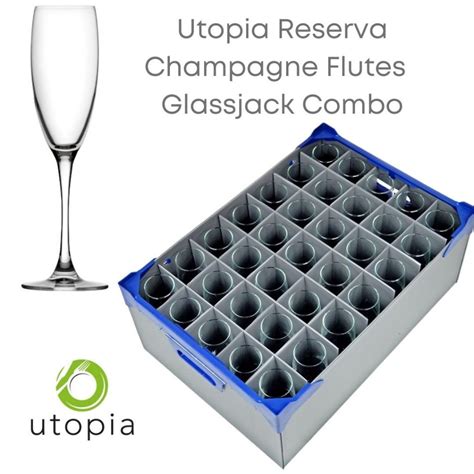 Utopia Reserva Champagne Flutes With Storage Box Glassjacks