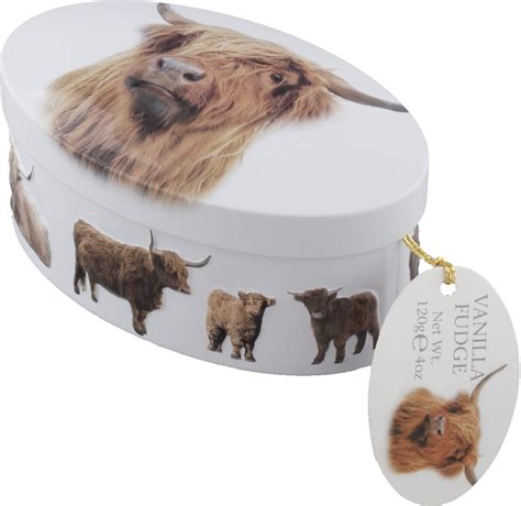 Highland Cow Vanilla Fudge T Tin The Scottish Grocer