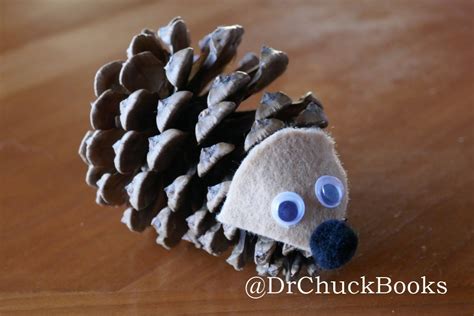 Dr Chuck Kids Crafts Hedgehog Pine Cone Ornaments