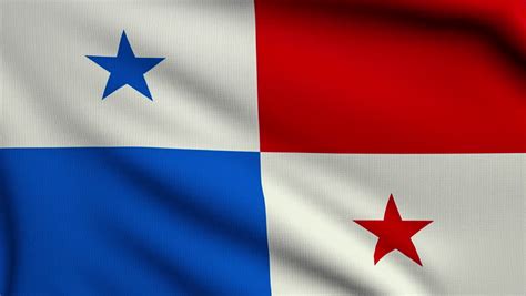 Panama Flag With Real Structure Of A Fabric Stock Footage Video 201535 Shutterstock