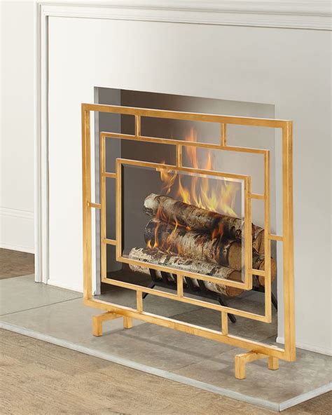 Gold Fireplace Screen