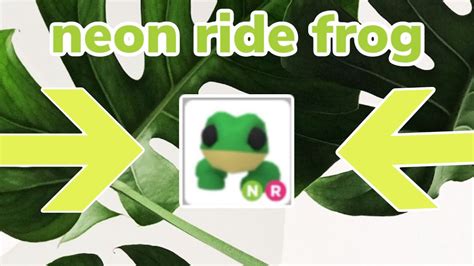 Giving Away A Neon Ride Frog Adopt Me Youtube