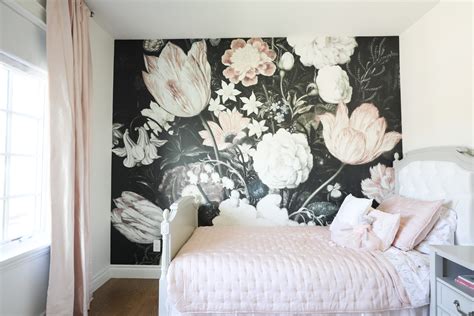 Dark Floral Girls Bedroom - Project Nursery