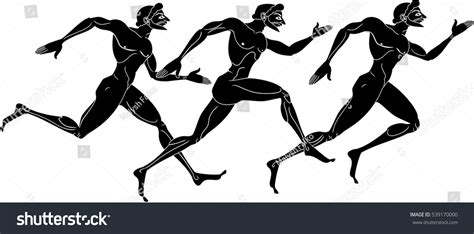 Ancient Greek Athletes Stock Illustrations Images Vectors
