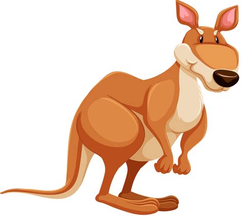 Powerful Cartoon Kangaroo Clipart - Free Clipart Library png image