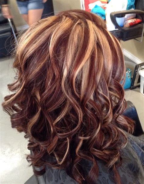 Auburn Color With Blonde Highlights By Melissa At Southern