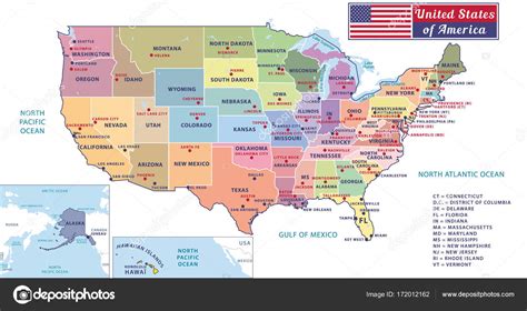 Capitais E Grandes Cidades Dos Estados Unidos Da Am Rica Belo Vetor Gr Fico Moderno Eua Mapa