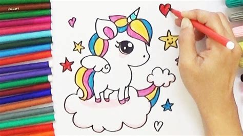 This will help you determine the height of the unicorn horn and cake. How to Draw a Cartoon Unicorn - Cute and Easy | BoDraw | Unicorn drawing, Easy drawings, Simple ...