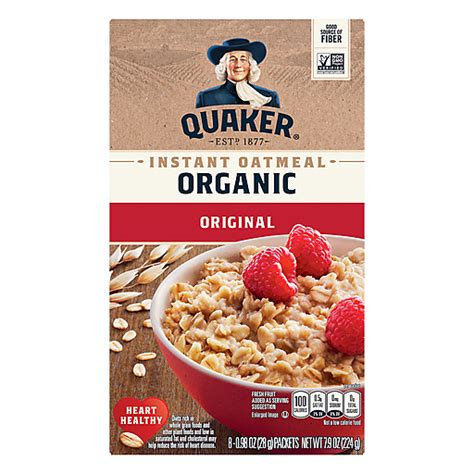 Quaker Organic Instant Oatmeal Regular Oatmeal And Hot Cereal Foodtown