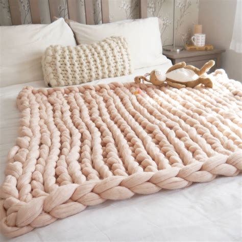 15 diy weighted blanket ideas; Super Chunky Knit Baby Blanket By Lauren Aston Designs ...