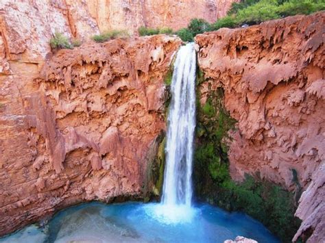 Mooney Falls From First Ledge Down Picture Of Havasu Falls Supai