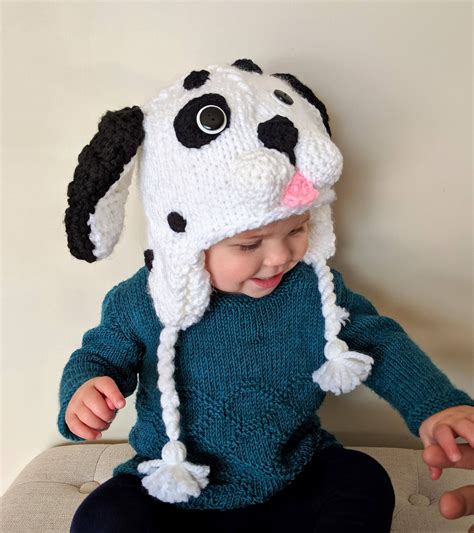 Hand Knit Puppy Dog Hat For Toddlers Childrens Floppy Etsy
