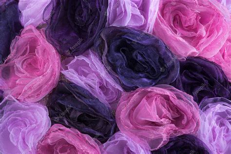 Premium Photo Background Of Pink And Purple Blossoms From Cloth