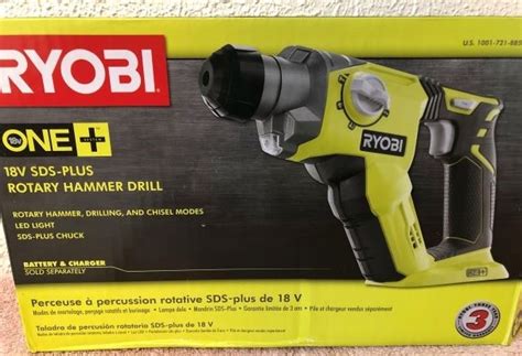 Ryobi P222 18 Volt One Lithium Ion Cordless 12 In Sds Plus Rotary