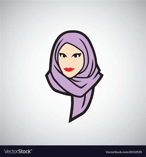 Hijab Logo Design Template Royalty Free Vector Image