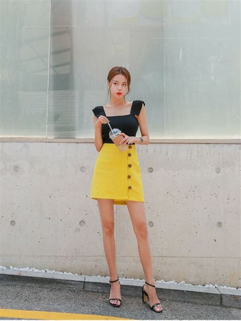 buttoned mid rise skirt dabagirl your style maker korean fashions clothes bagsandshoes