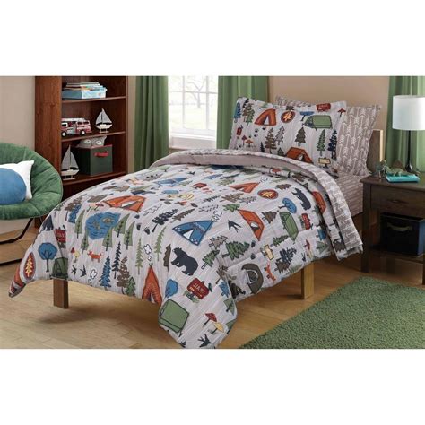 Outdoor Themed Bedding Set Kids Full Woodland Camping