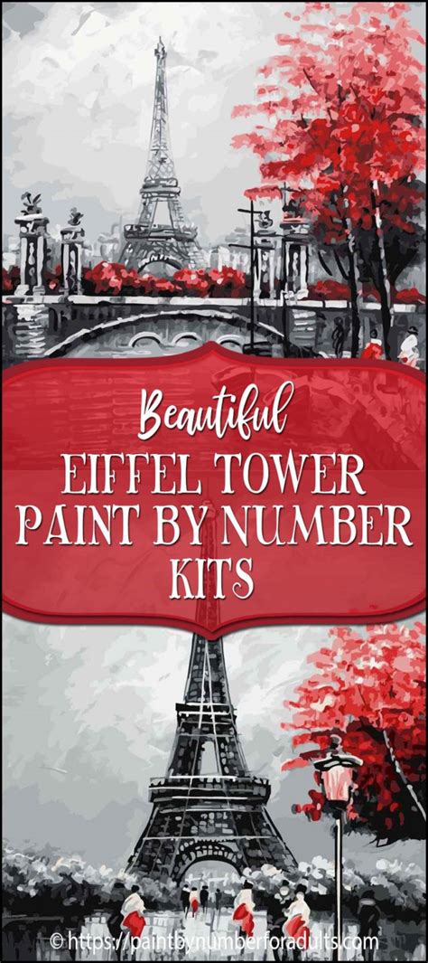 Paint By Number Eiffel Tower Kits • Paint By Number For Adults